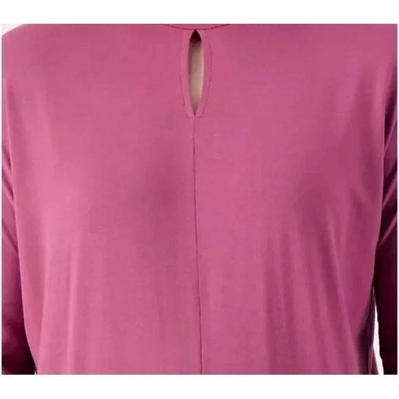 Laurie Felt Shirt Blouse Top Women's Size Medium Mock Neck Elder Berry Pullover - Picture 2 of 11